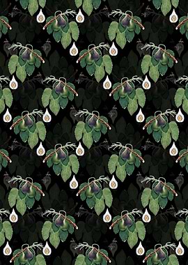 Vintage Floral Fig Pattern