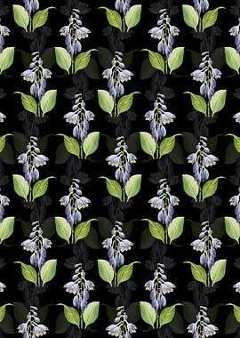 Black Blue Daylily Pattern