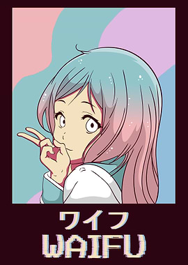 Waifu Anime Girl Vaporwave