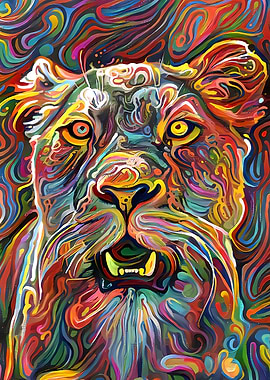 Abstract Lion