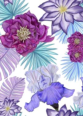 Purple lilac flowers