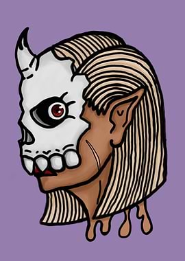 Dark elf with Skull Mask