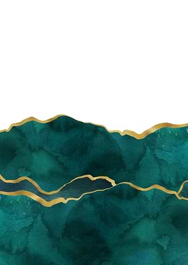 Teal Painted Agate 07