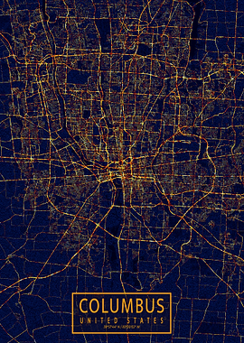 Columbus City At Night