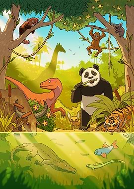 Jungle animals meeting