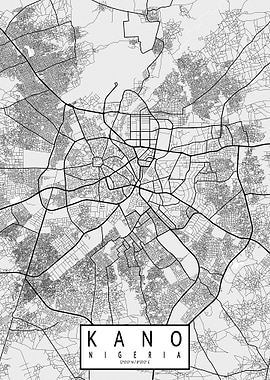 Kano City Map Light
