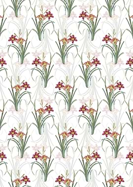 Orange Day Lily Pattern