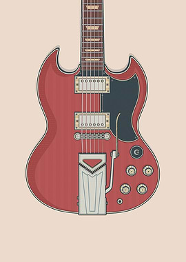 Cherry Red Solid Guitar