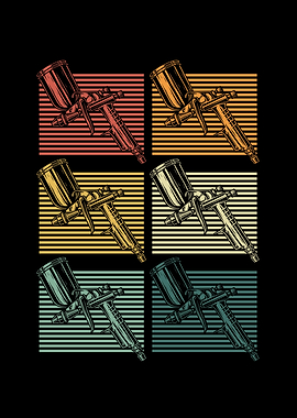 Car painter retro vintage