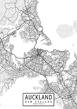 Auckland City Map Light
