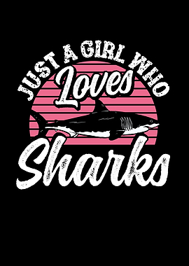 Girl who loves sharks