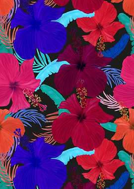 Cute hand drawn hibiscus