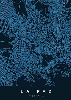 LA PAZ Map BOLIVIA