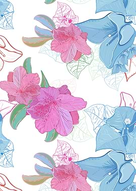 Romantic pink and blue