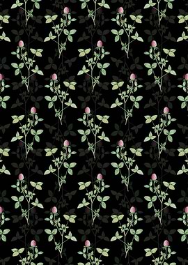 Floral Pink Clover Pattern