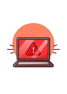 Laptop With Alert Sign