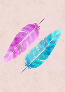 Colorful feathers