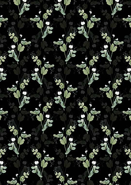 White Pea Flower Pattern