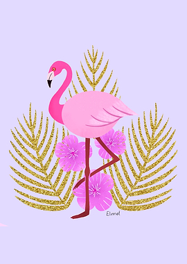 Tropical flamingo