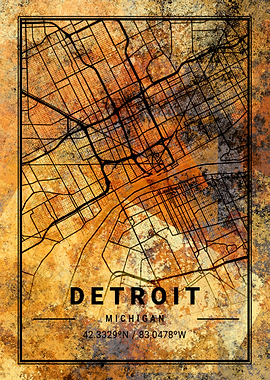 Detroit Michigan Map