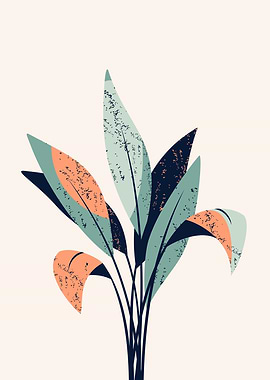 Botanical green leaves