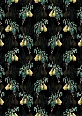 Floral Lemon Pear Pattern