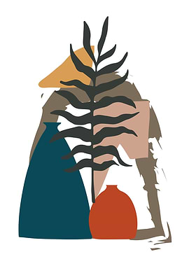 Nordic Floral Pot leaf