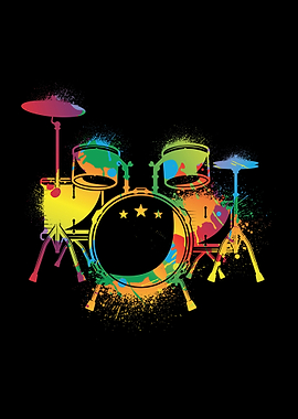 Drumming Colorful Drum Set