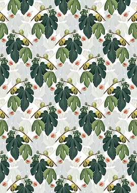 Vintage Floral Fig Pattern