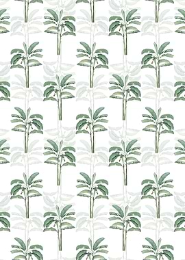 Floral Banana Tree Pattern