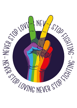 Pride peace hand Poster