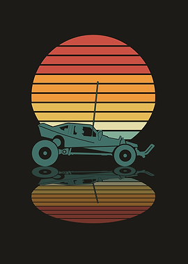 vintage rc buggy sunset