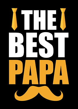 Best Papa Mustache Dad