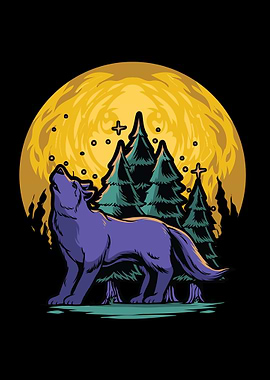 Howling Wolf Winter Nature