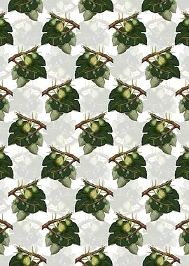 Vintage Floral Fig Pattern