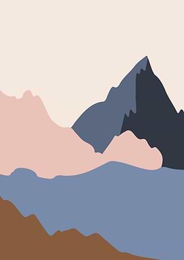 Abstract Mountain Layers