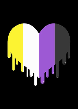 Dripping Nonbinary Heart