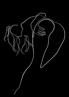 One Line Art Woman