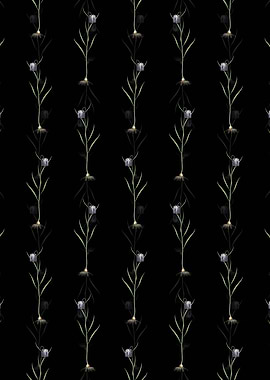 Black Chess Flower Pattern