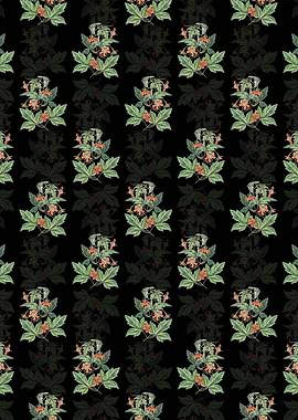 Red Loasa Flower Pattern