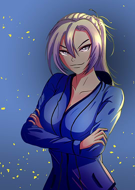 Anime girl with white hair