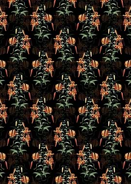 Floral Tiger Lily Pattern