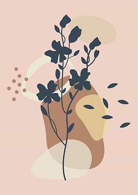 Geometrical Floral leaf