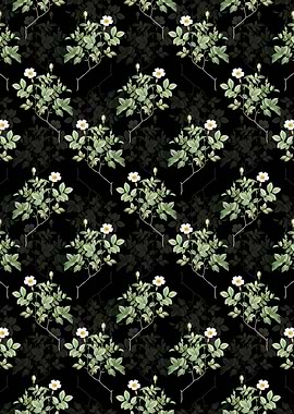 Floral Rosebush Pattern