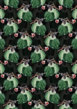 Floral Black Fig Pattern