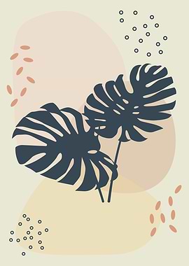 Mid century Monstera leaf
