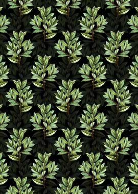 Floral Bay Laurel Pattern
