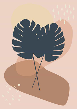 Botanical Monstera leaves