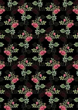 Black Turnip Roses Pattern