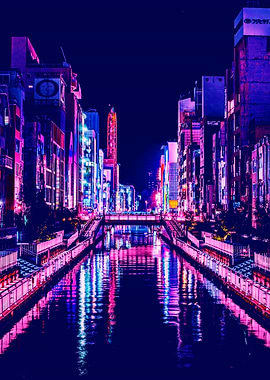 Osaka Japan Cyberpunk